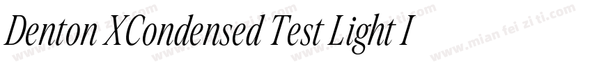 Denton XCondensed Test Light Italic字体转换